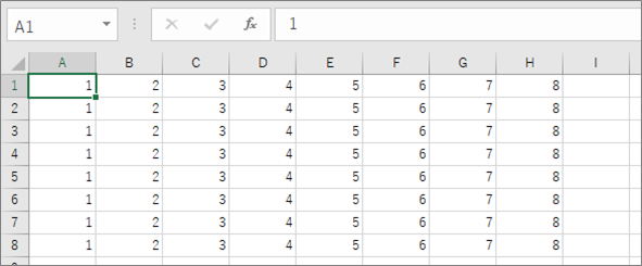 Excel(A1にカーソル)