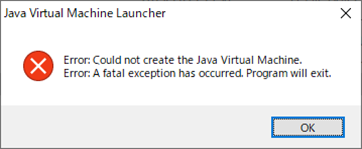 Eclipse「Could not create the Java Virtual Machine.」