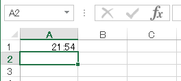 Excel（Ctrl + :）