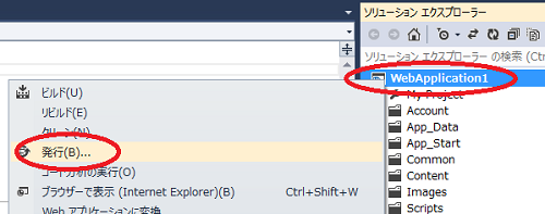 VisualStudio（発行１）